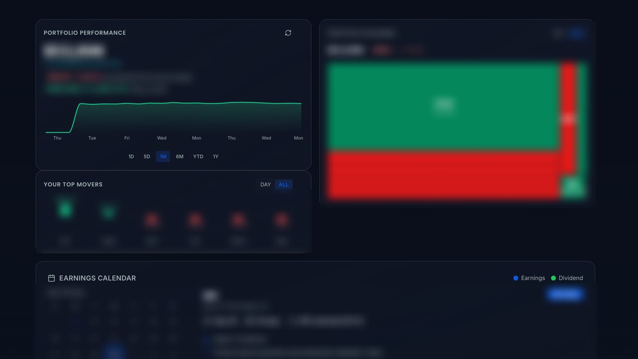 Screenshot of the Dashboard page on Stock Expert AI